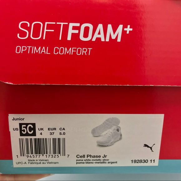 Puma Cell Phase Jr white metallic silver shoe - Picture 5 of 5